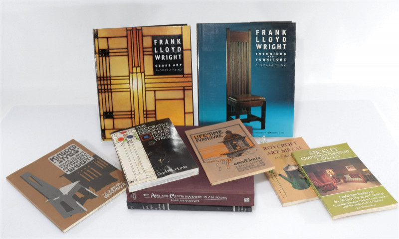 9 Books - Frank Lloyd Wright, Arts & Crafts