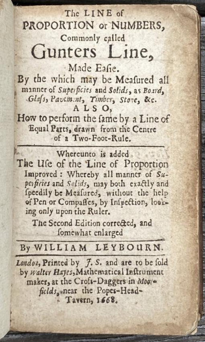 Image for Lot William LEYBOURN Gunters Line 2nd ed 1668