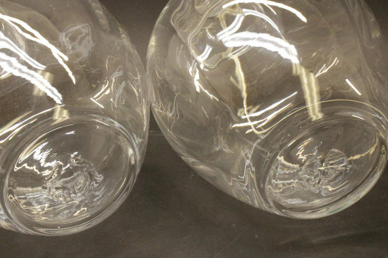 Pair of Simon Pearce Glass Table Lamps