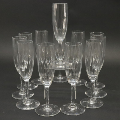 Image for Lot Set of 12 Baccarat Champagne Flutes