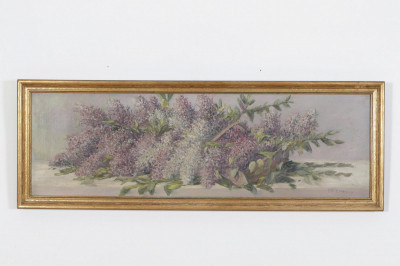 Image for Lot T.C. Lindsay (1839-1907) Lilacs Still Life O/C