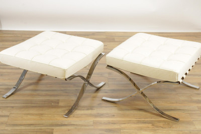 Image for Lot Pair of Knoll Barcelona Stools