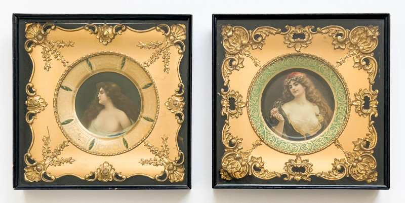 Image 1 of lot - 2 Vienna Art Plates, Framed