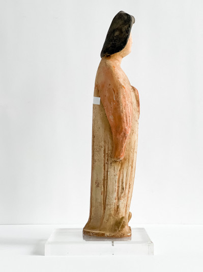 Chinese Painted Pottery Figure of a Court Lady