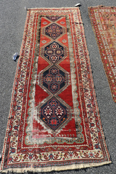 Image 8 of lot 2 Caucasian Runner/Hall Rug, Early 20th C.
