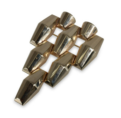 Image for Lot 14K Yellow Gold Modernist Brooch