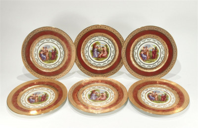Image for Lot Vienna Porcelain Cabinet Plates Angelica Kaufman