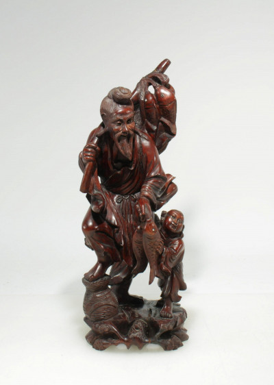 Image 5 of lot 4 Chinese Wood Deities and Figural Groups