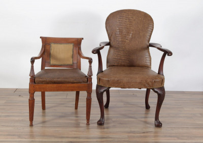 Image for Lot Queen Anne & British Colonial Armchairs