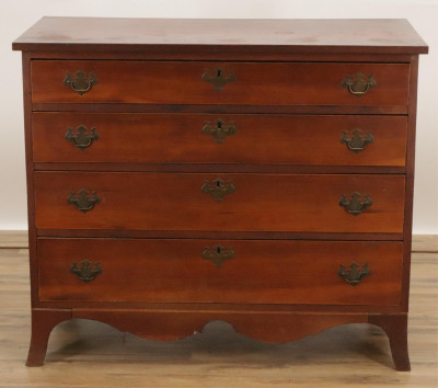 Image for Lot Federal Inlaid Mahogany Chest of Drawers 19th C