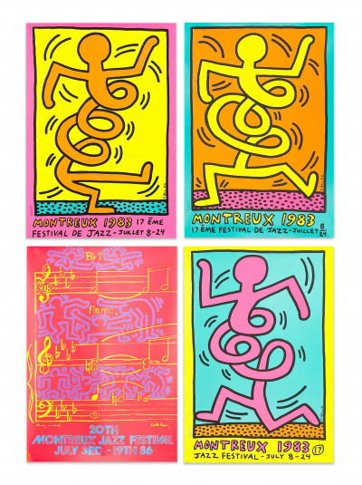 Image for Lot Keith Haring - Montreux Jazz Festival (4 works)