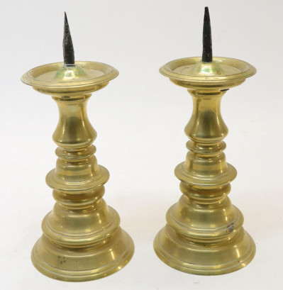 Image for Lot Early Franco/Flemish Baroque Candlesticks 17/18