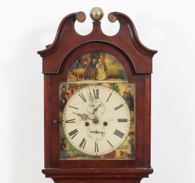Image for Lot Victorian Mahogany Case Clock; Wisham, Scotland