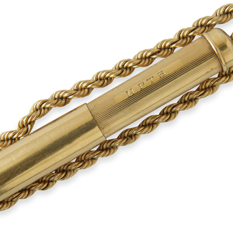 Image 3 of lot 14k Gold Retractable Pencil on Chain