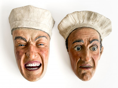 British Theatrical Mask Wall Plaques