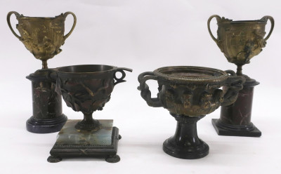 Image for Lot 4 Bronze Urns
