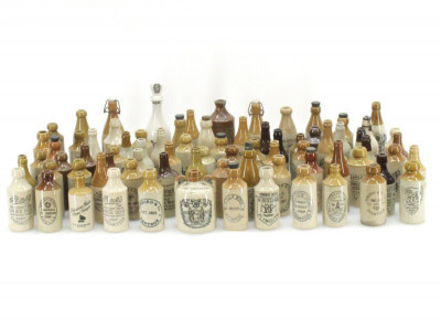 Image for Lot Group of Vintage Stoneware Ginger Beer Bottles