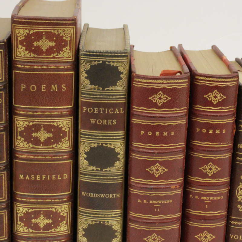 Image 3 of lot 13 Leatherbound Volumes Poetry