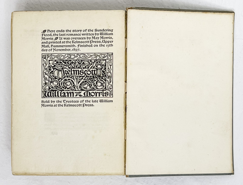 William Morris, The Sundering Flood, Kelmscott Press