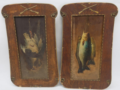 Title Pair of 19th Century Fish & Game Scenes / Artist
