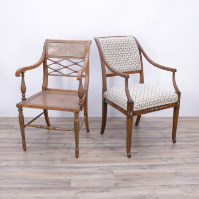 Image 4 of lot 2 Classical Style Armchairs & Side Chair