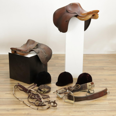Image for Lot Group of English Equestrian Tack