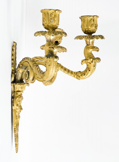 Pair of Louis XVI Gilt-Bronze Sconces