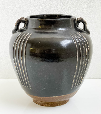 Image for Lot Chinese Henan Black Glazed Ceramic Vessel