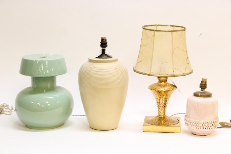 Image 1 of lot 3 Ceramic Lamps &amp; Support