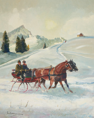 Image for Lot Ludwig Gschossmann - Sleigh In Snow