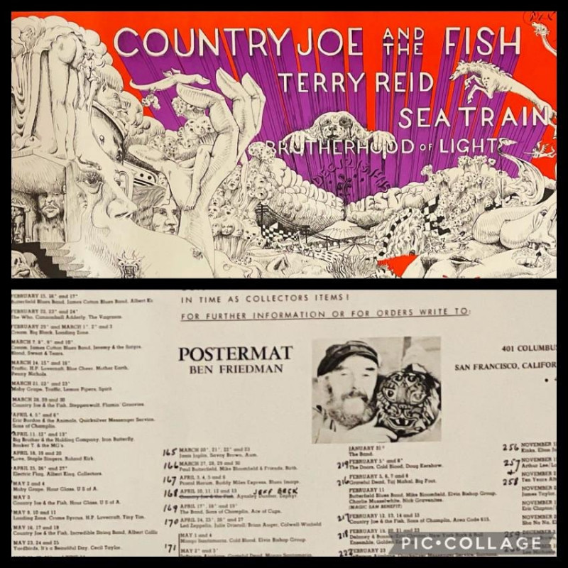 Image 4 of lot [ROCK & ROLL]. 2 Posters: Country Joe & the Fish + 1