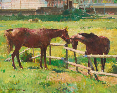 Fritz Klaiberg - Grazing Horses