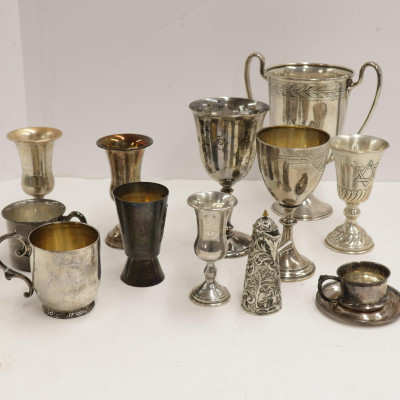 Image for Lot Sterling Silver Cups & Tiffany & Co. Loving Cup