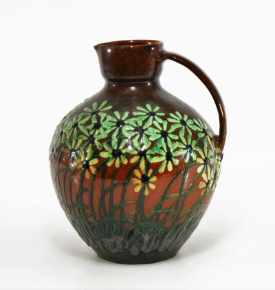 Image for Lot Max Laueger - Ceramic Daisy Pitcher