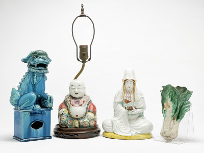 Image for Lot Asian Porcelain Sculptural Objects, Group 4