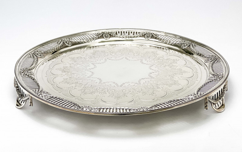 Two Victorian Sterling Silver Trays