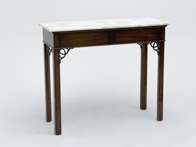 Image for Lot Smith and Watson Mahogany Marble Top Console Table