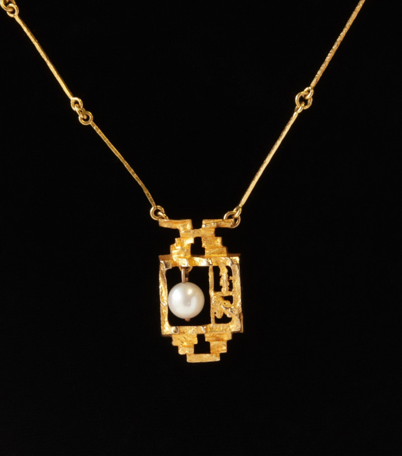 Image 3 of lot 14k Gold Brutalist Necklace