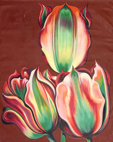Lowell Nesbitt - Three Pimpernel Tulips