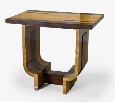Image for Lot Art Deco Mixed Wood End Table