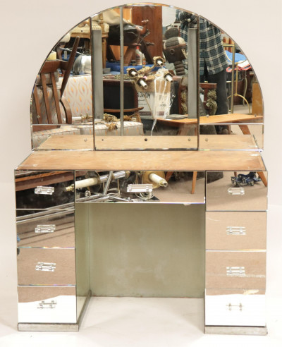 Image 2 of lot 1970's Mirrored Vanity Chest