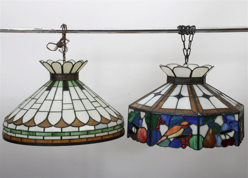 Image 2 of lot 2 Stained Glass Hanging Light Fixtures