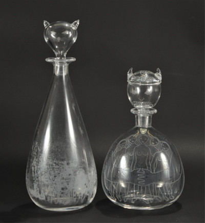 Image for Lot Sven Palmquist for Offerfors, Two Modern Decanters