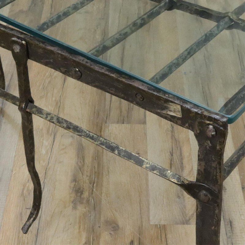 Image 4 of lot 19th C Fireplace Grate as Cocktail Table