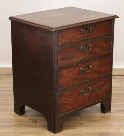 Image for Lot George III Mahogany Bedside Chest 18h C