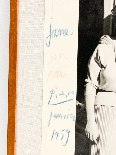 For Jane (Photograph with Pablo Picasso with Signature)