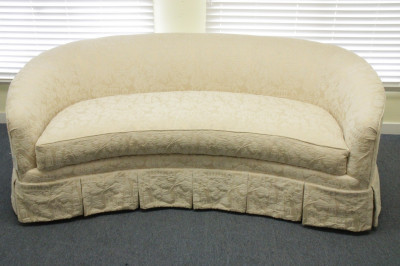 Title Kidney Shaped Upholstered Sofa / Artist