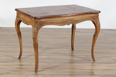 Louis XV Style Parquetry & Stained Side Table