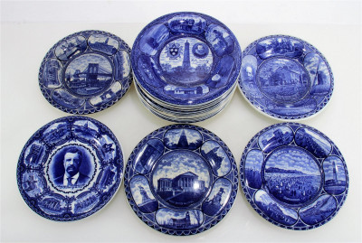 Image 1 of lot 18 Rollands & Marsellas Staffordshire Plates