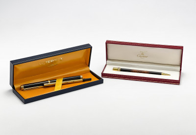 Image for Lot Must de Cartier and Waterman Ball Point Pens